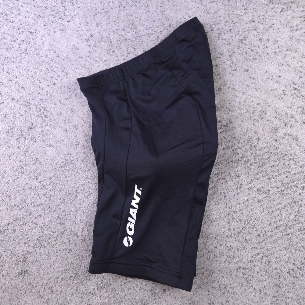 Giant Cycling Shorts Mens Large Padded Black Made In USA Bicycles Biking Logo